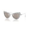2-i-1 solbriller med klips, i markant cat-eye-form, Sk7011, hvid 2-i-1 solbriller med klips, i markant cat-eye-form, Sk7011, hvid