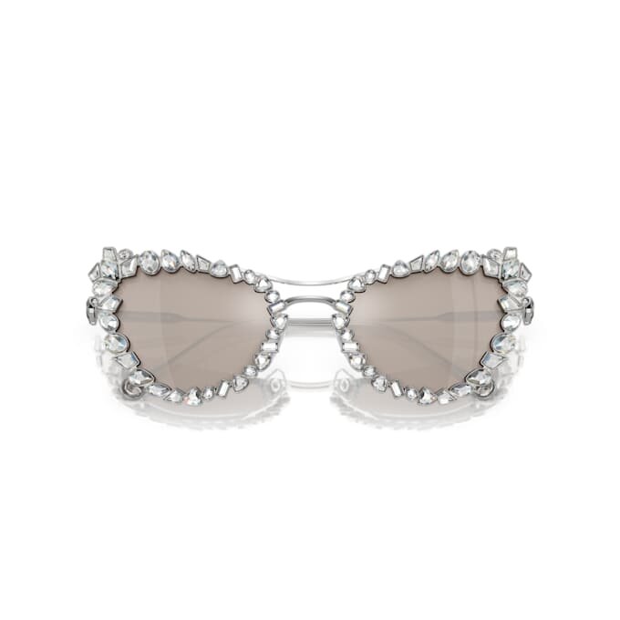 2-i-1 solbriller med klips, i markant cat-eye-form, Sk7011, hvid 2-i-1 solbriller med klips, i markant cat-eye-form, Sk7011, hvid
