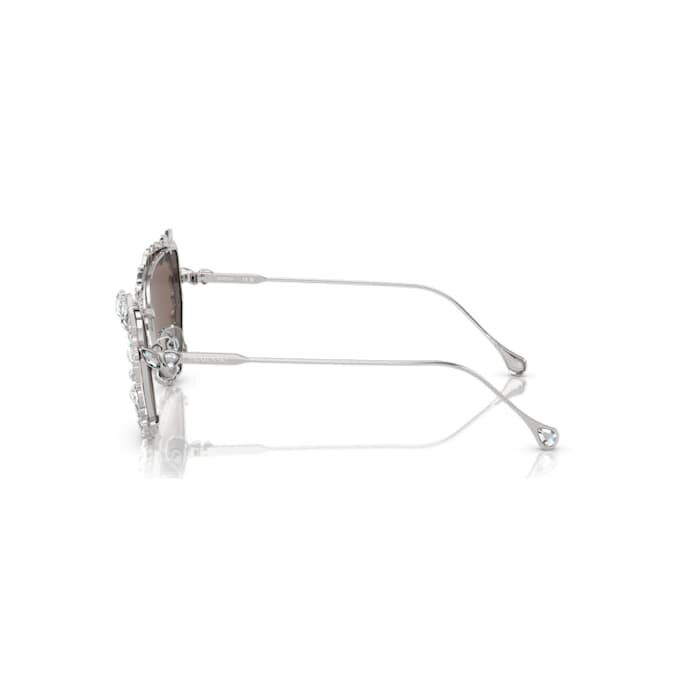 2-i-1 solbriller med klips, i markant cat-eye-form, Sk7011, hvid 2-i-1 solbriller med klips, i markant cat-eye-form, Sk7011, hvid
