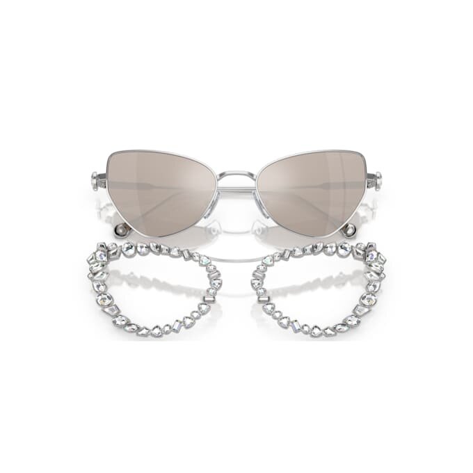 2-i-1 solbriller med klips, i markant cat-eye-form, Sk7011, hvid 2-i-1 solbriller med klips, i markant cat-eye-form, Sk7011, hvid