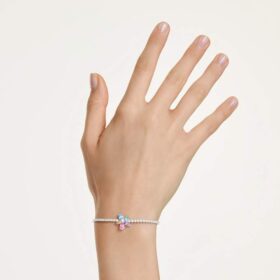 Ariana Grande X Swarovski-armbånd med blandede slibninger, blomst, flerfarvet, rhodineret