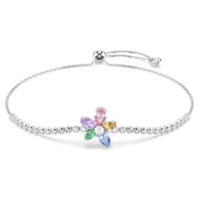 Ariana Grande X Swarovski-armbånd med blandede slibninger, blomst, flerfarvet, rhodineret