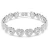 Ariana Grande X Swarovski-armbånd med blandede slibninger, hjerte, hvid, rhodineret
