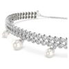 Ariana Grande X Swarovski armbånd med krystalperler, rundslibning, hvid, rhodineret
