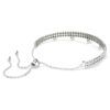 Ariana Grande X Swarovski armbånd med krystalperler, rundslibning, hvid, rhodineret