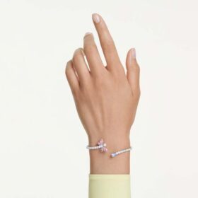 Ariana Grande X Swarovski armring med blandede slibninger, guldsmed, flerfarvet, rhodineret