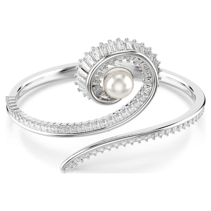 Ariana Grande X Swarovski armring med krystalperler, baguetteslibning, hvid, rhodineret Ariana Grande X Swarovski armring med krystalperler, baguetteslibning, hvid, rhodineret