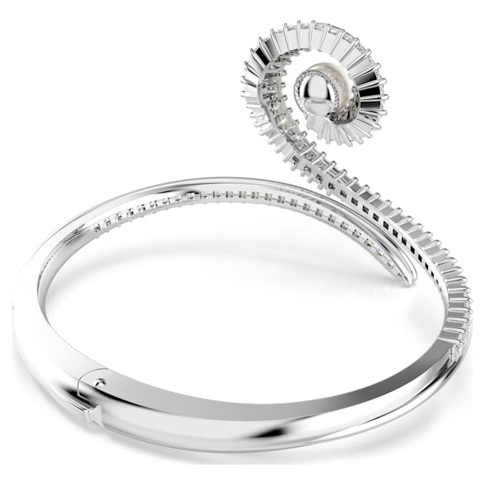 Ariana Grande X Swarovski armring med krystalperler, baguetteslibning, hvid, rhodineret Ariana Grande X Swarovski armring med krystalperler, baguetteslibning, hvid, rhodineret