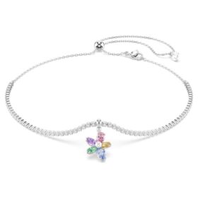 Ariana Grande X Swarovski choker med blandede slibninger, blomst, flerfarvet, rhodineret