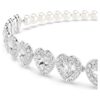 Ariana Grande X Swarovski choker med blandede slibninger, krystalperler, hjerte, hvid, rhodineret