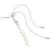 Ariana Grande X Swarovski choker med blandede slibninger, krystalperler, hjerte, hvid, rhodineret