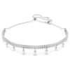Ariana Grande X Swarovski Choker med krystalperle, rundslibet, hvid, rhodineret Ariana Grande X Swarovski Choker med krystalperle, rundslibet, hvid, rhodineret