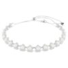 Ariana Grande X Swarovski Choker med krystalperle, rundslibet, hvid, rhodineret