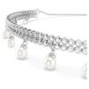 Ariana Grande X Swarovski Choker med krystalperle, rundslibet, hvid, rhodineret Ariana Grande X Swarovski Choker med krystalperle, rundslibet, hvid, rhodineret