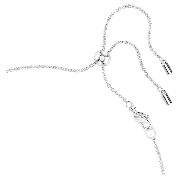 Ariana Grande X Swarovski Choker med krystalperle, rundslibet, hvid, rhodineret Ariana Grande X Swarovski Choker med krystalperle, rundslibet, hvid, rhodineret