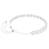 Ariana Grande X Swarovski Choker med krystalperle, rundslibet, hvid, rhodineret
