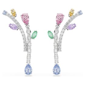 Ariana Grande X Swarovski dråbeøreringe med blandede slibninger, flerfarvede, rhodiumbelagte