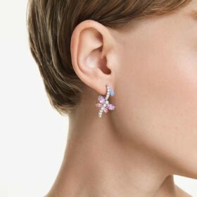 Ariana Grande X Swarovski dråbeøreringe med blandede slibninger, guldsmed, flerfarvet, rhodineret
