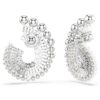 Ariana Grande X Swarovski dråbeøreringe med krystalperle, blandede slibninger, hvid, rhodineret