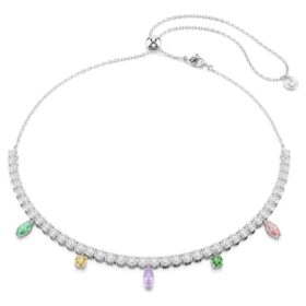 Ariana Grande X Swarovski halskæde med blandede slibninger, flerfarvet, rhodineret