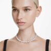 Ariana Grande X Swarovski halskæde med blandede slibninger, hjerte, hvid, rhodineret