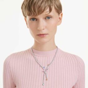 Ariana Grande X Swarovski halskæde med blandede slibninger, libelle, flerfarvet, rhodineret