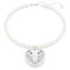 Ariana Grande X Swarovski halskæde med krystalperle, hjerteformet, hvid, rhodineret Ariana Grande X Swarovski halskæde med krystalperle, hjerteformet, hvid, rhodineret