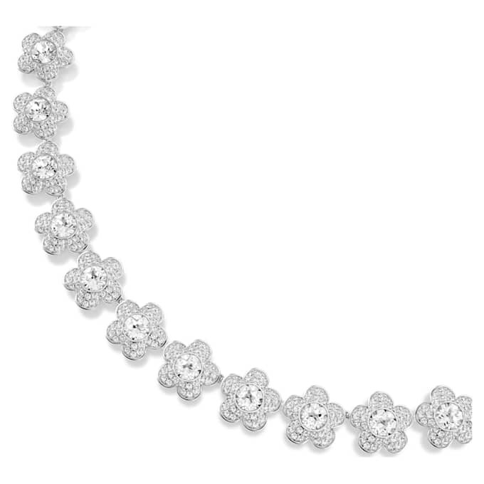 Ariana Grande X Swarovski halskæde, rundslibet, blomst, hvid, rhodineret Ariana Grande X Swarovski halskæde, rundslibet, blomst, hvid, rhodineret