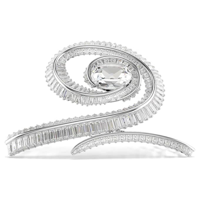 Ariana Grande X Swarovski hårspænde, baguetteslebet, hvid, rhodiumbelagt Ariana Grande X Swarovski hårspænde, baguetteslebet, hvid, rhodiumbelagt