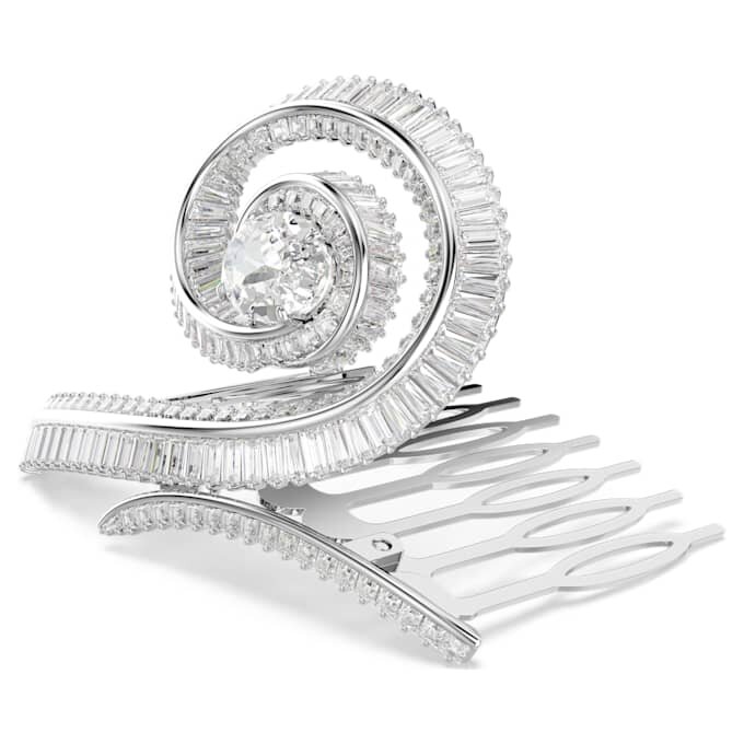 Ariana Grande X Swarovski hårspænde, baguetteslebet, hvid, rhodiumbelagt Ariana Grande X Swarovski hårspænde, baguetteslebet, hvid, rhodiumbelagt