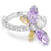 Ariana Grande X Swarovski motivring med blandede slibninger, guldsmed, flerfarvet, rhodineret