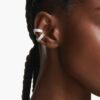 Ariana Grande X Swarovski ørecuffs med baguetteslibning, hvid, rhodineret
