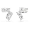 Ariana Grande X Swarovski ørecuffs med baguetteslibning, hvid, rhodineret