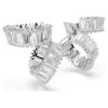 Ariana Grande X Swarovski ørecuffs med baguetteslibning, hvid, rhodineret