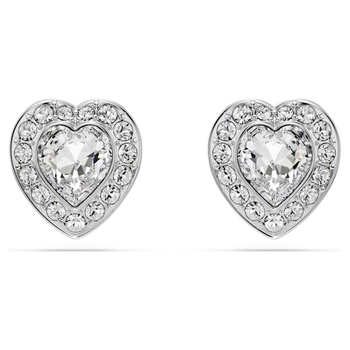 Ariana Grande X Swarovski øreringe med blandede slibninger, hjerte, hvid, rhodiumbelagt Ariana Grande X Swarovski øreringe med blandede slibninger, hjerte, hvid, rhodiumbelagt