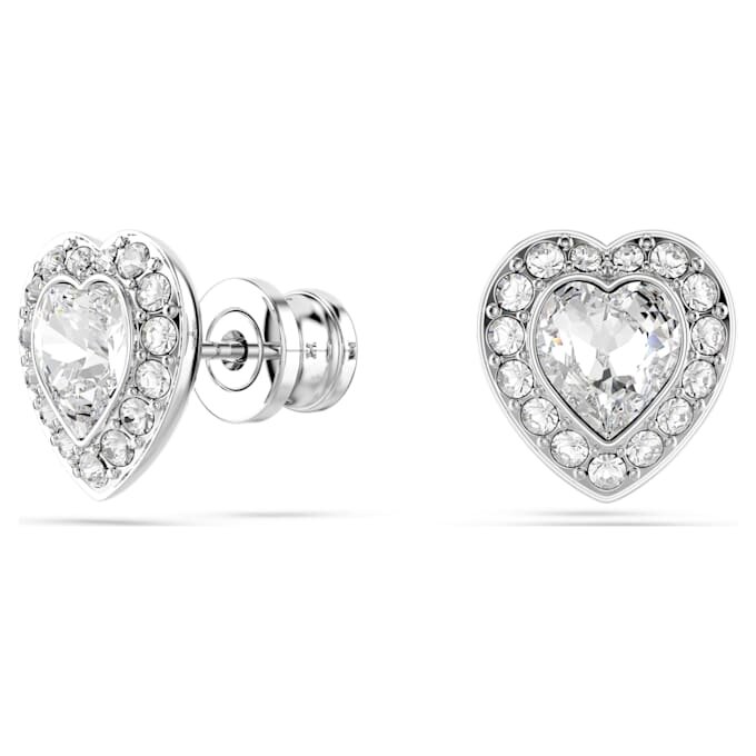 Ariana Grande X Swarovski øreringe med blandede slibninger, hjerte, hvid, rhodiumbelagt Ariana Grande X Swarovski øreringe med blandede slibninger, hjerte, hvid, rhodiumbelagt