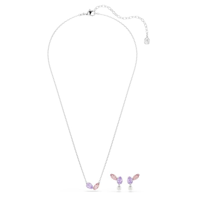 Ariana Grande X Swarovski-sæt med blandede slibninger, flerfarvet, rhodineret Ariana Grande X Swarovski-sæt med blandede slibninger, flerfarvet, rhodineret