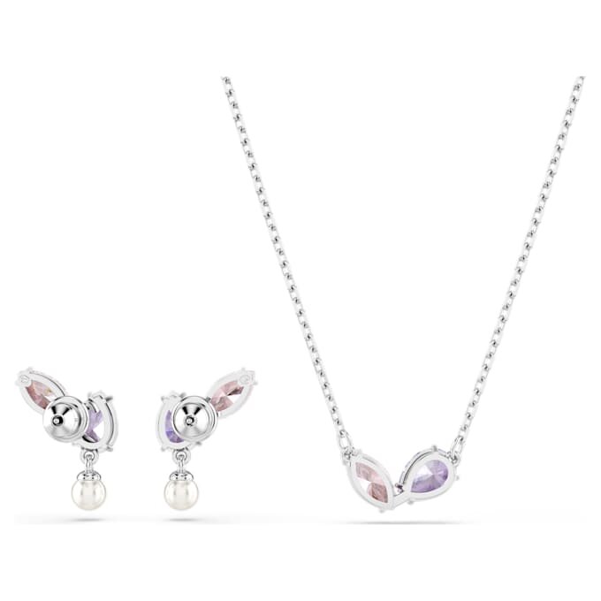 Ariana Grande X Swarovski-sæt med blandede slibninger, flerfarvet, rhodineret Ariana Grande X Swarovski-sæt med blandede slibninger, flerfarvet, rhodineret