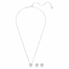 Ariana Grande X Swarovski-sæt med blandede slibninger, hjerte, hvid, rhodiumbelagt Ariana Grande X Swarovski-sæt med blandede slibninger, hjerte, hvid, rhodiumbelagt