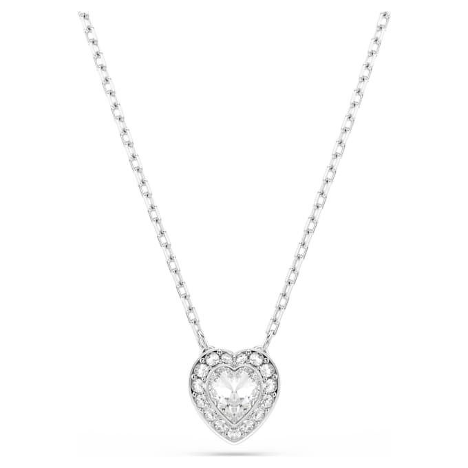 Ariana Grande X Swarovski-sæt med blandede slibninger, hjerte, hvid, rhodiumbelagt Ariana Grande X Swarovski-sæt med blandede slibninger, hjerte, hvid, rhodiumbelagt