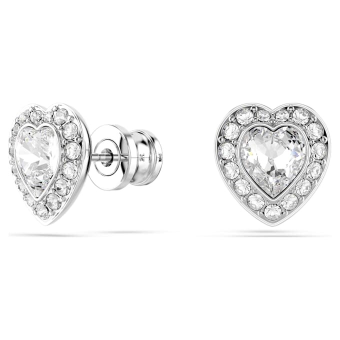 Ariana Grande X Swarovski-sæt med blandede slibninger, hjerte, hvid, rhodiumbelagt Ariana Grande X Swarovski-sæt med blandede slibninger, hjerte, hvid, rhodiumbelagt