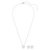 Ariana Grande X Swarovski-sæt med krystalperler, rundslibning, blomst, hvid, rhodineret Ariana Grande X Swarovski-sæt med krystalperler, rundslibning, blomst, hvid, rhodineret