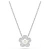 Ariana Grande X Swarovski-sæt med krystalperler, rundslibning, blomst, hvid, rhodineret Ariana Grande X Swarovski-sæt med krystalperler, rundslibning, blomst, hvid, rhodineret