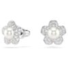 Ariana Grande X Swarovski-sæt med krystalperler, rundslibning, blomst, hvid, rhodineret Ariana Grande X Swarovski-sæt med krystalperler, rundslibning, blomst, hvid, rhodineret