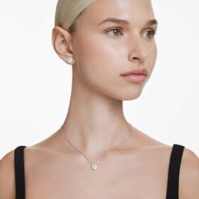 Ariana Grande X Swarovski vedhæng med blandede slibninger, hjerte, hvid, rhodiumbelagt