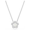 Ariana Grande X Swarovski vedhæng med krystalperle, rundslibet, blomst, hvid, rhodineret