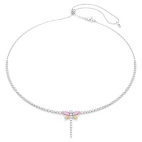Ariana Grande X Swarovski Y-halskæde med blandede slibninger, guldsmed, flerfarvet, rhodineret