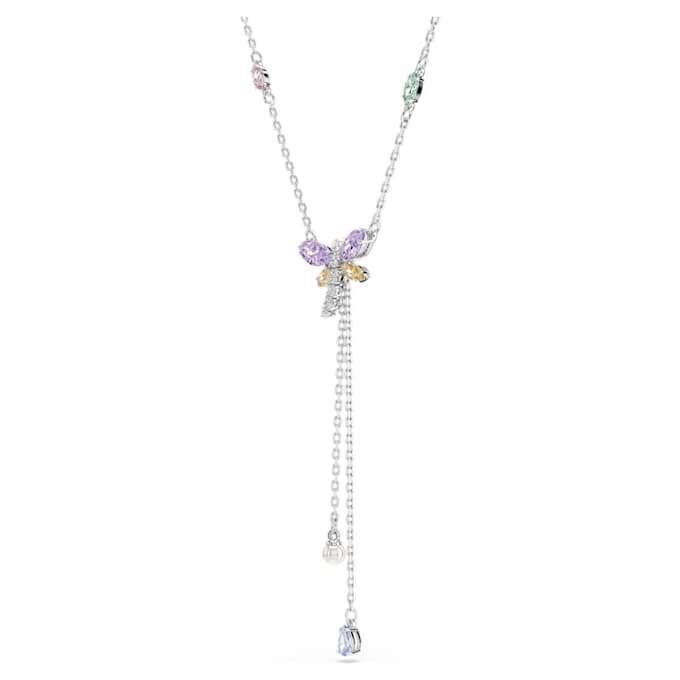 Ariana Grande X Swarovski Y-halskæde med blandede slibninger, guldsmed, flerfarvet, rhodineret Ariana Grande X Swarovski Y-halskæde med blandede slibninger, guldsmed, flerfarvet, rhodineret