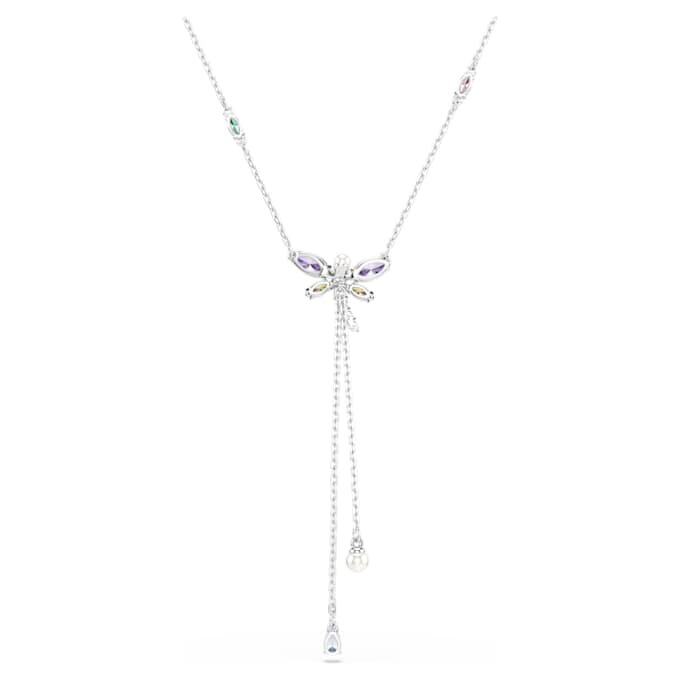 Ariana Grande X Swarovski Y-halskæde med blandede slibninger, guldsmed, flerfarvet, rhodineret Ariana Grande X Swarovski Y-halskæde med blandede slibninger, guldsmed, flerfarvet, rhodineret