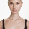 Ariana Grande X Swarovski Y halskæde med blandede slibninger, krystalperle, hjerte, hvid, rhodineret Ariana Grande X Swarovski Y halskæde med blandede slibninger, krystalperle, hjerte, hvid, rhodineret